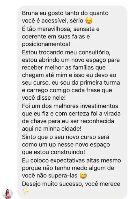Depoimento de aluna sobre a VOUS Academy