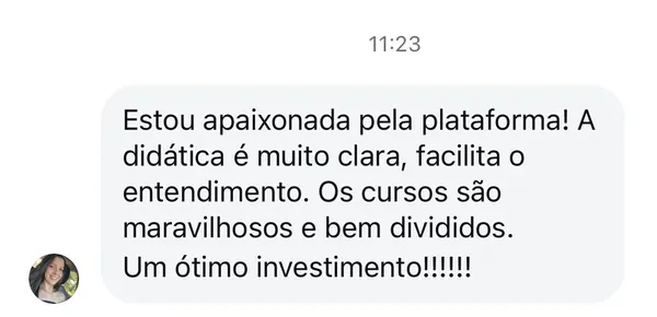 Depoimento de aluna sobre a VOUS Academy