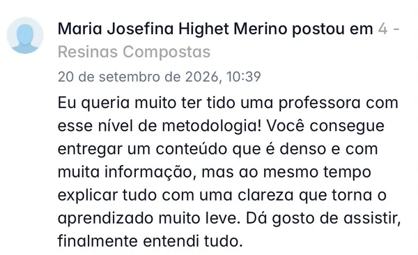 Depoimento de aluna sobre a VOUS Academy